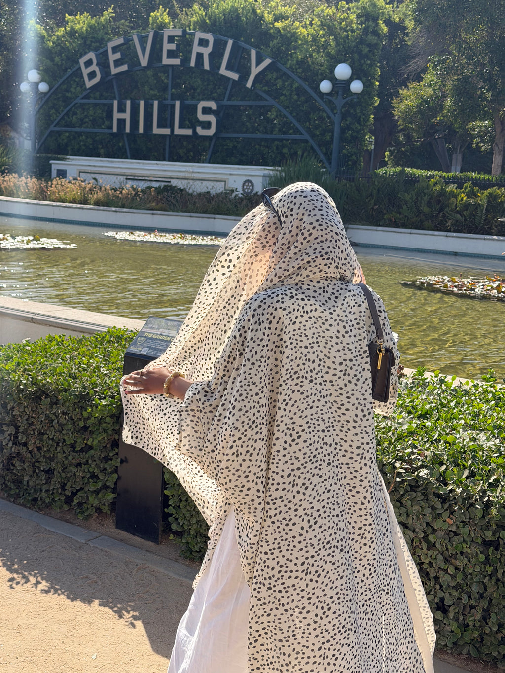 Three piece Polka dot abaya