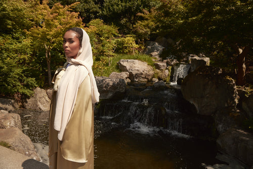Amayah Abaya Khaki Golden