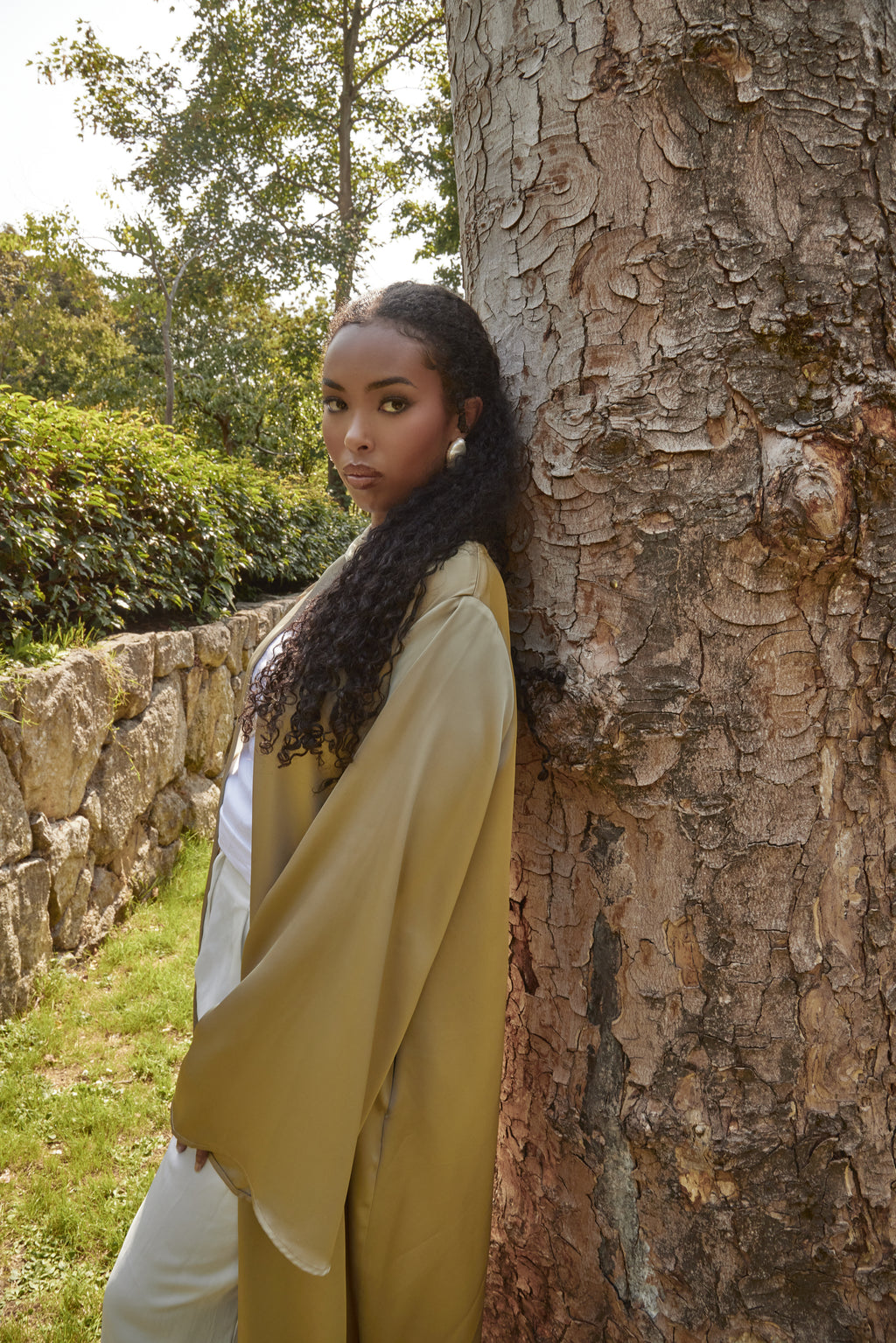 Amayah Abaya Khaki Golden