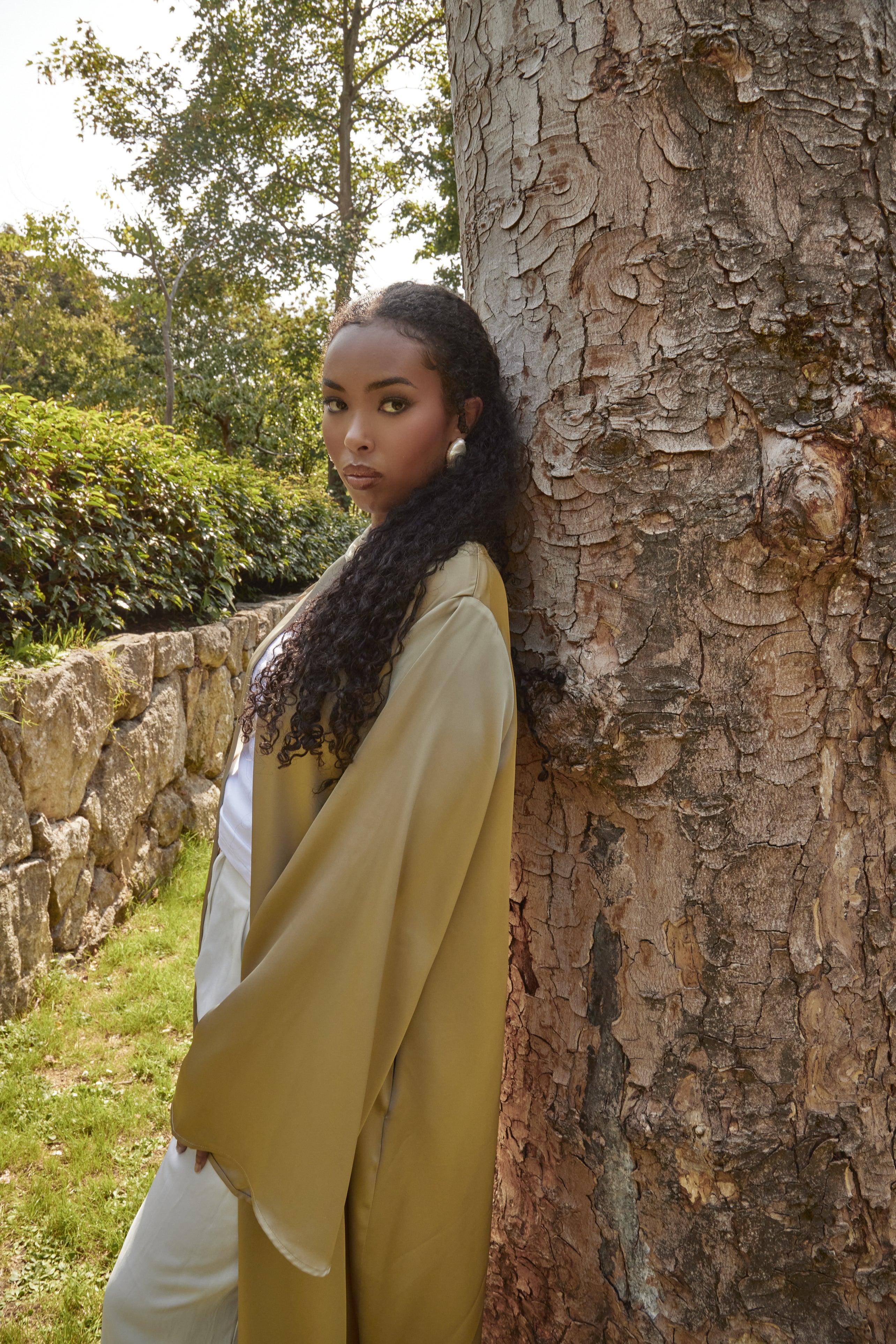 Amayah Abaya Khaki Golden