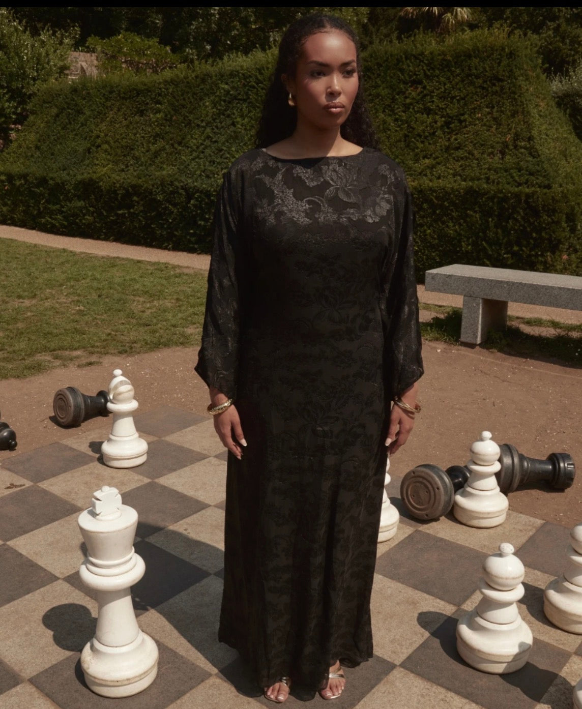 Iman Dirac Kaftan Black